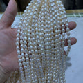 6-7mm rice pearl strand white - 5A