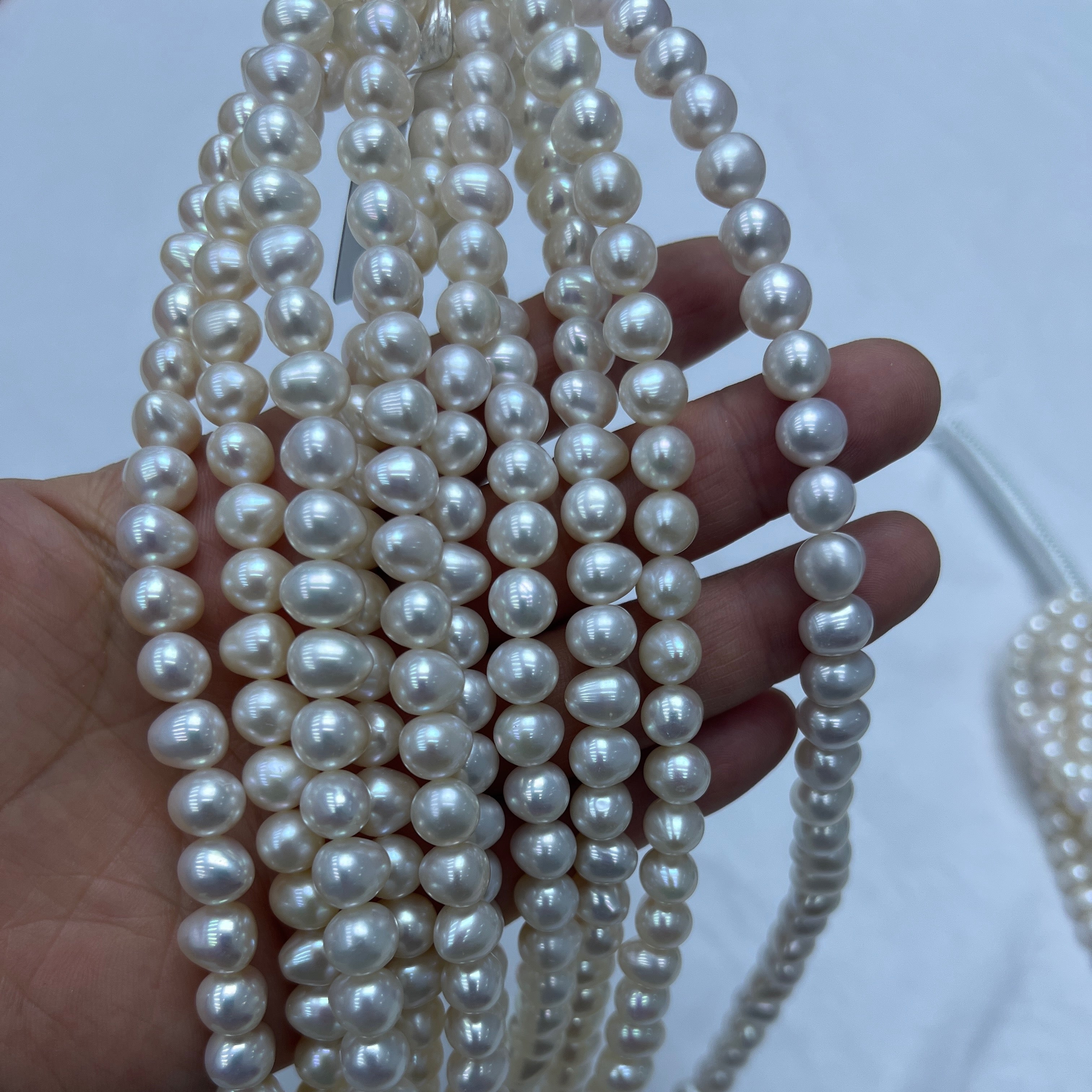 6.5-7.5mm potate ppearl strand wholesale