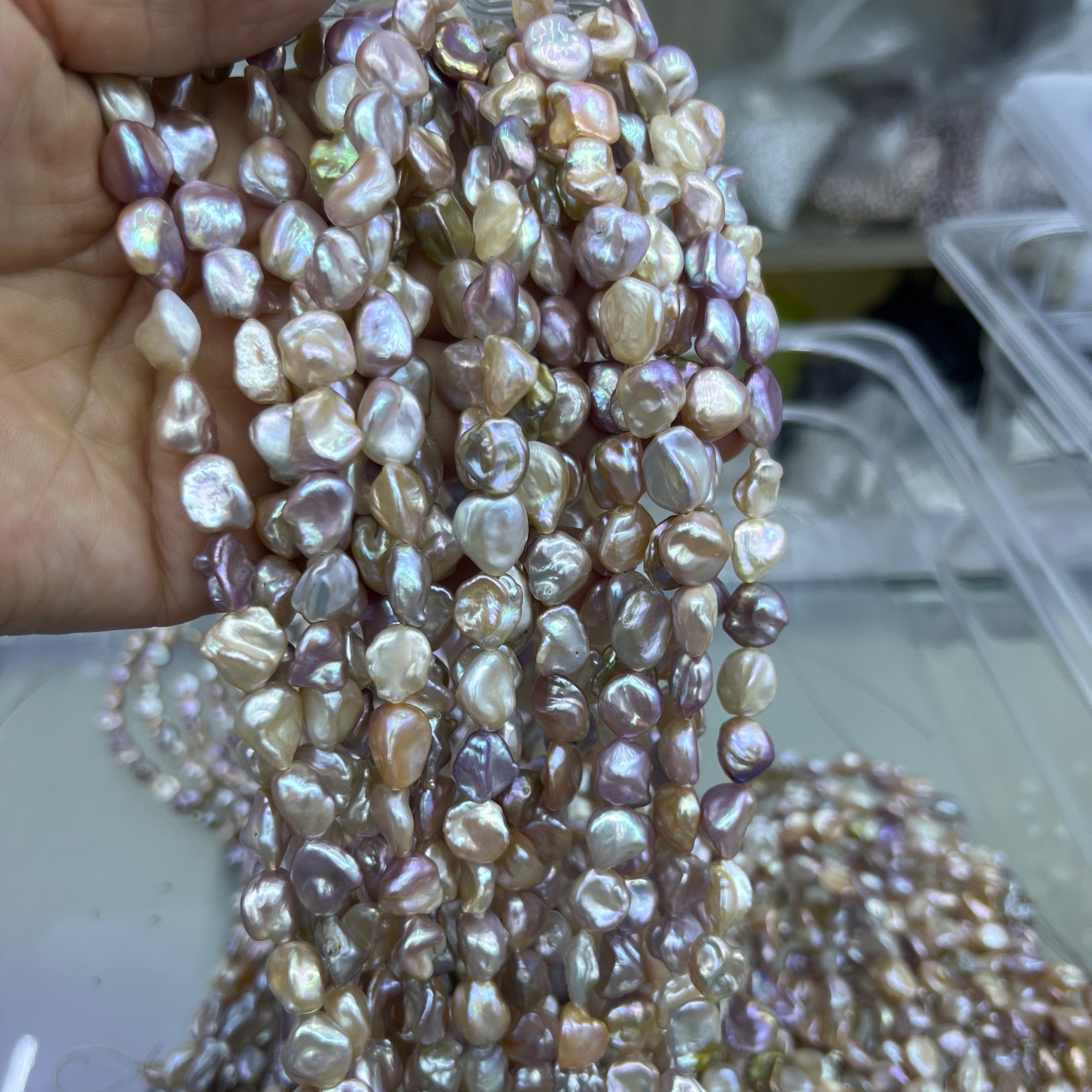 7-8mm keshi_pearls_strand_purple