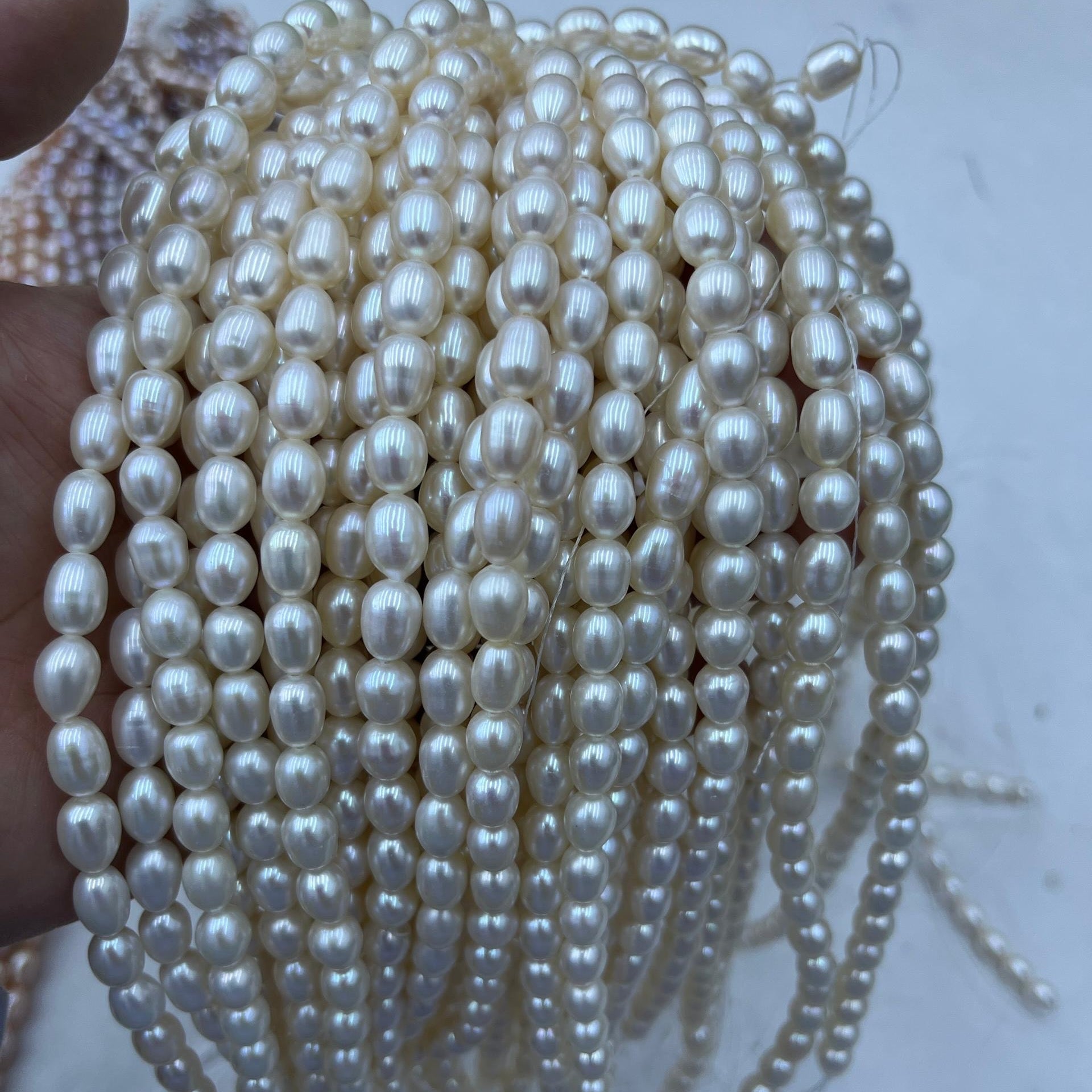 7-8mm rice pearl strand 4A