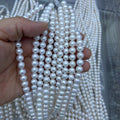 7-8mm white round pearl strand wholesale