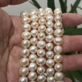 8-9mm Champagne pearl necklace potato
