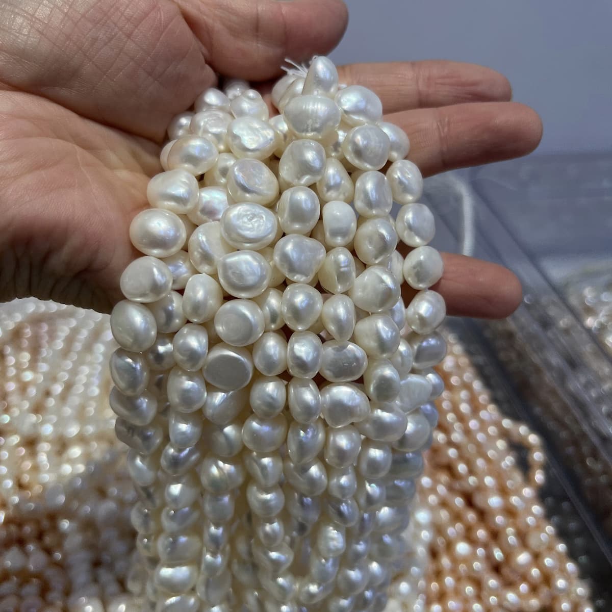 8-9mm_baroque_nugget_pearl strand