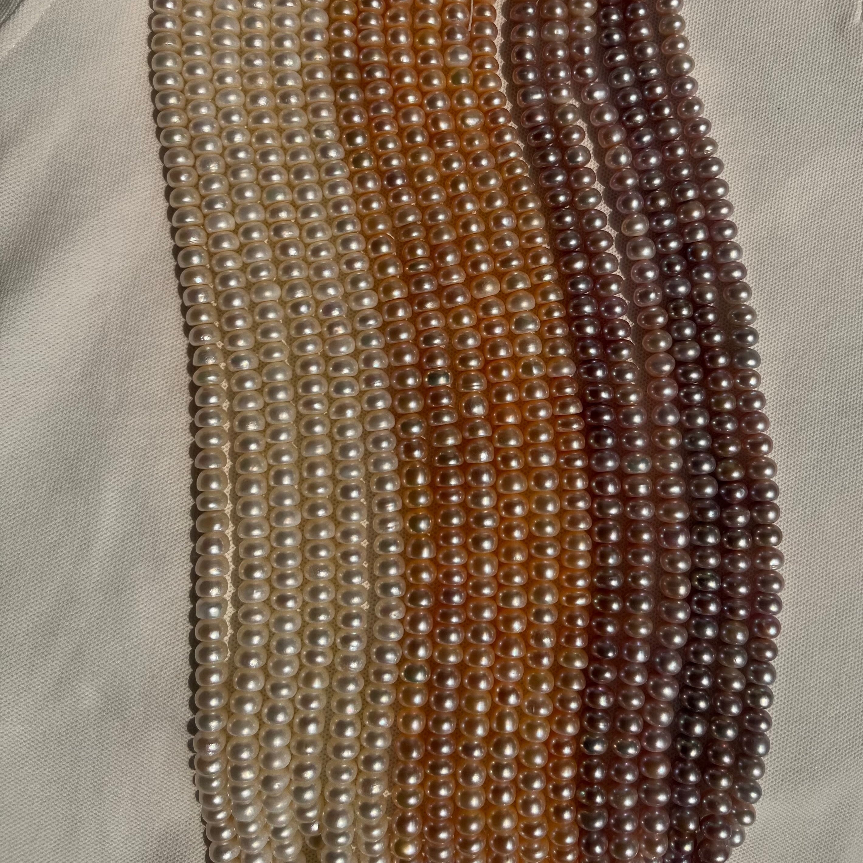 8-9mm button pearl strand