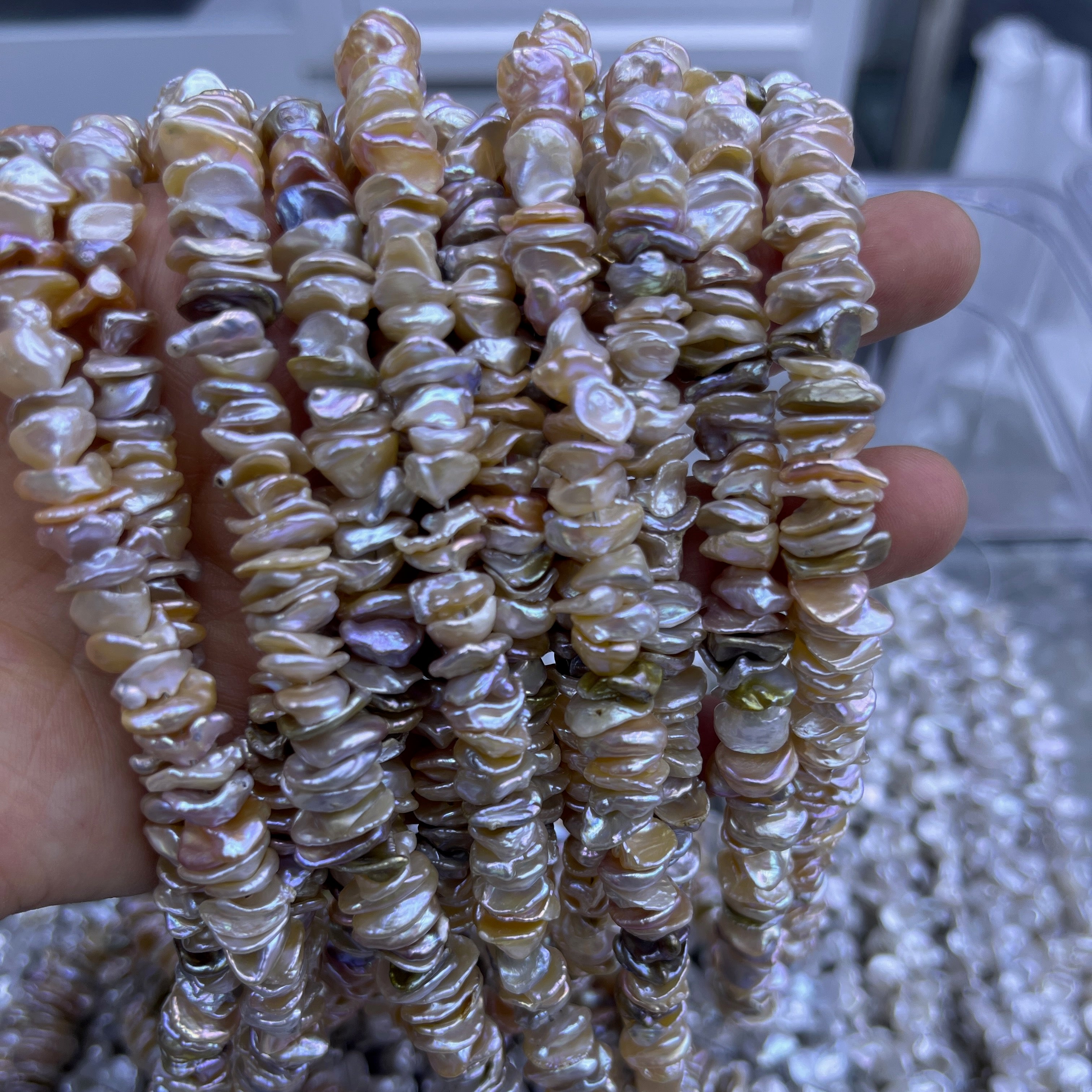 8-9mm_keshi_pearl strand_pink