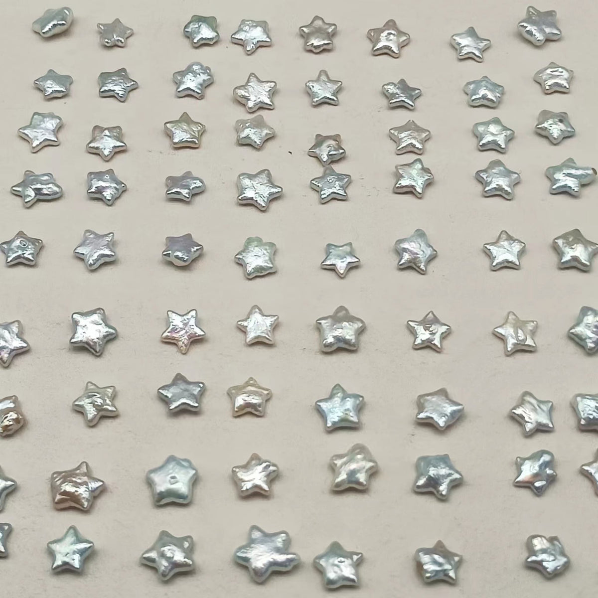 Loose Five pointed pearl beads white 