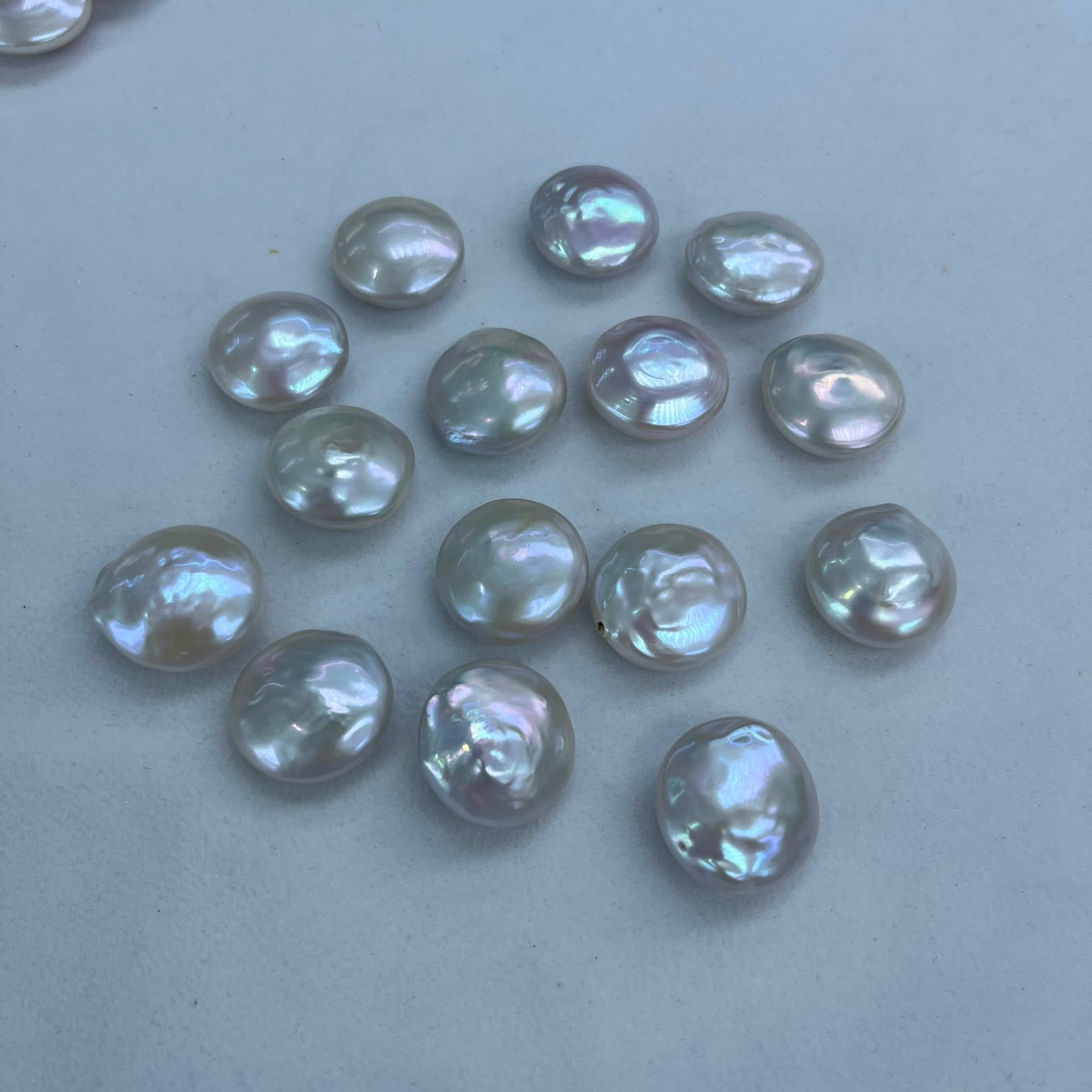 25mm+Big Size coin pearl loose white - 5A Price for 10 pcs
