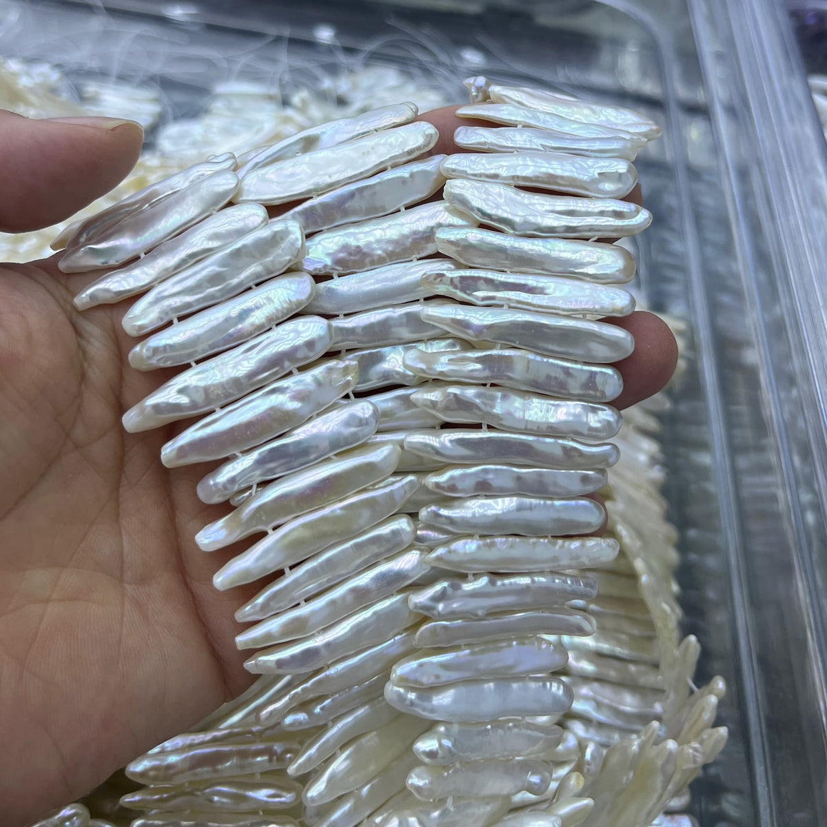 Pearls Long Banner Biwa Shape Pearl - 5A