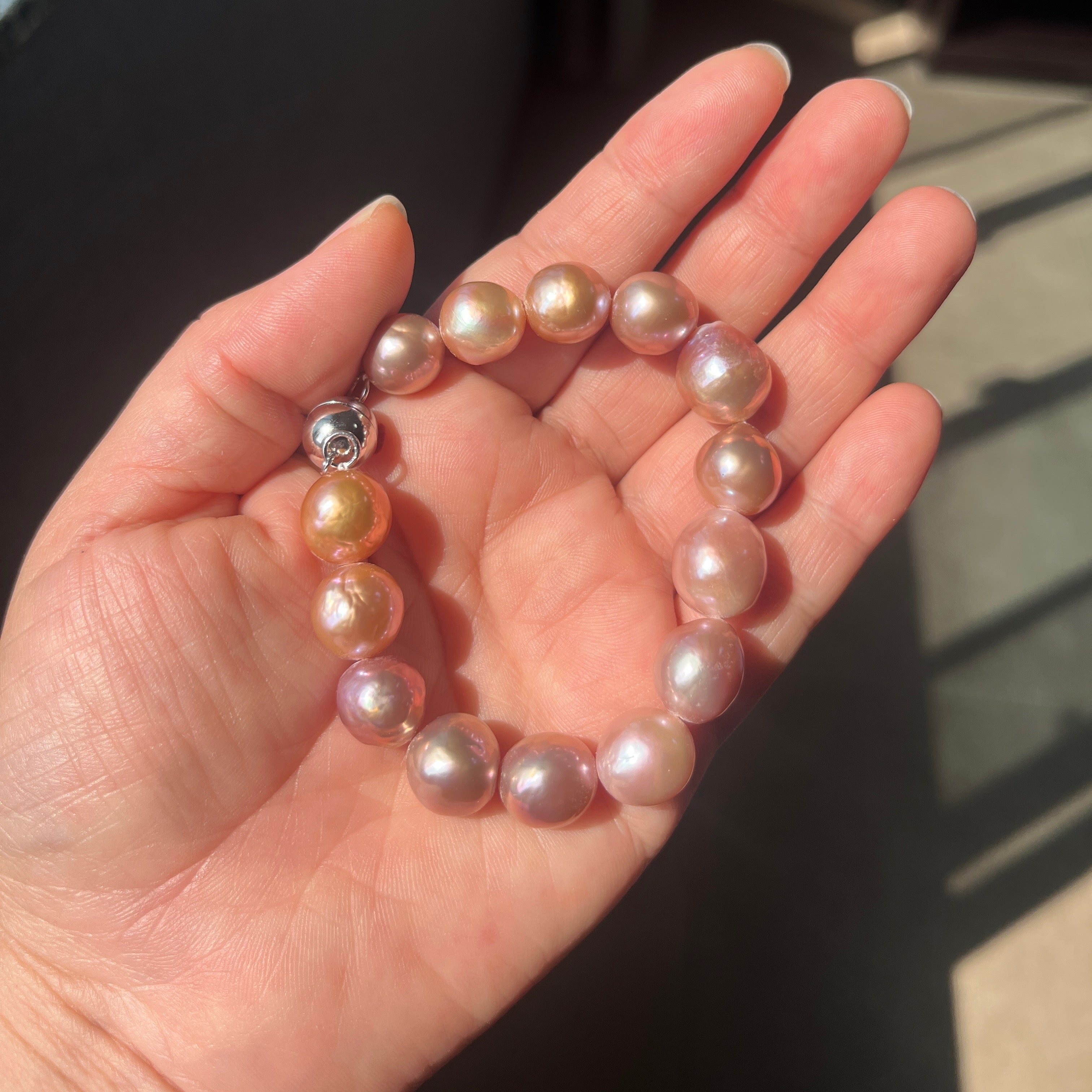 11-13mm Premium Edison Baroque Pearl Bracelets - Bold Organic Luster for Designers