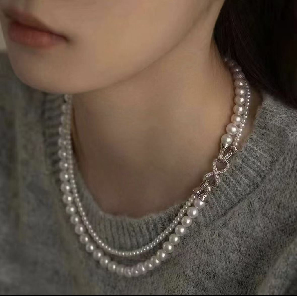 double freshwater pearl necklace