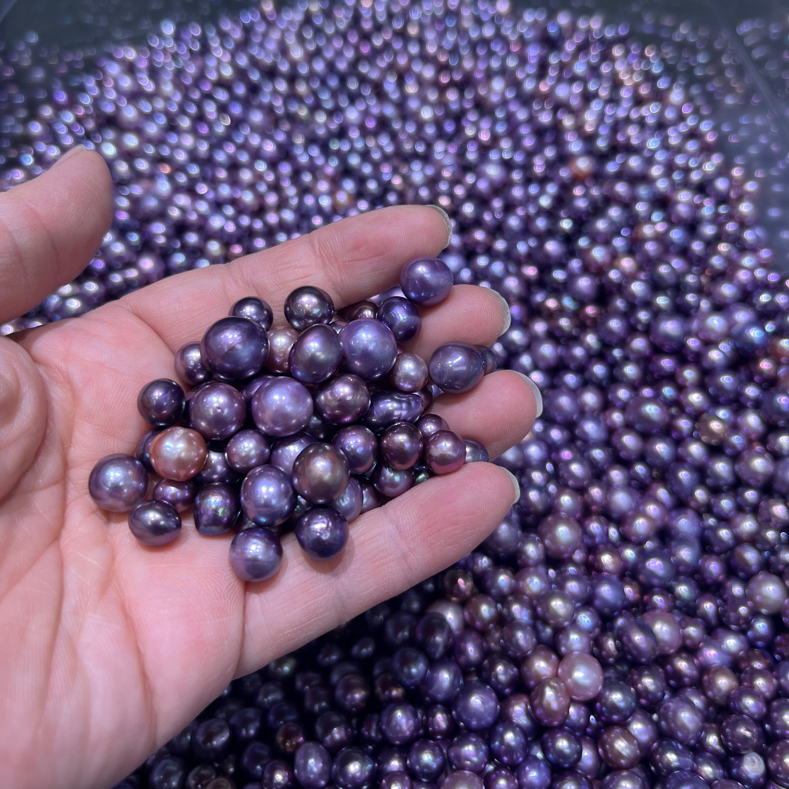 near round loose pearl purple