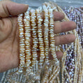 orange Keshi pearl strands