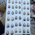 triangle pearl purple and golden